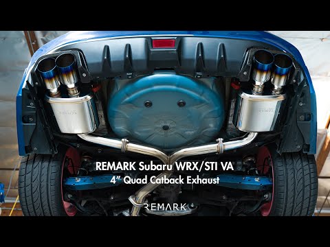 Remark Sports Touring Cat Back Exhaust Burnt Tips Non-Resonated Subaru WRX / STI 2015-2021 | RK-C4076S-01T